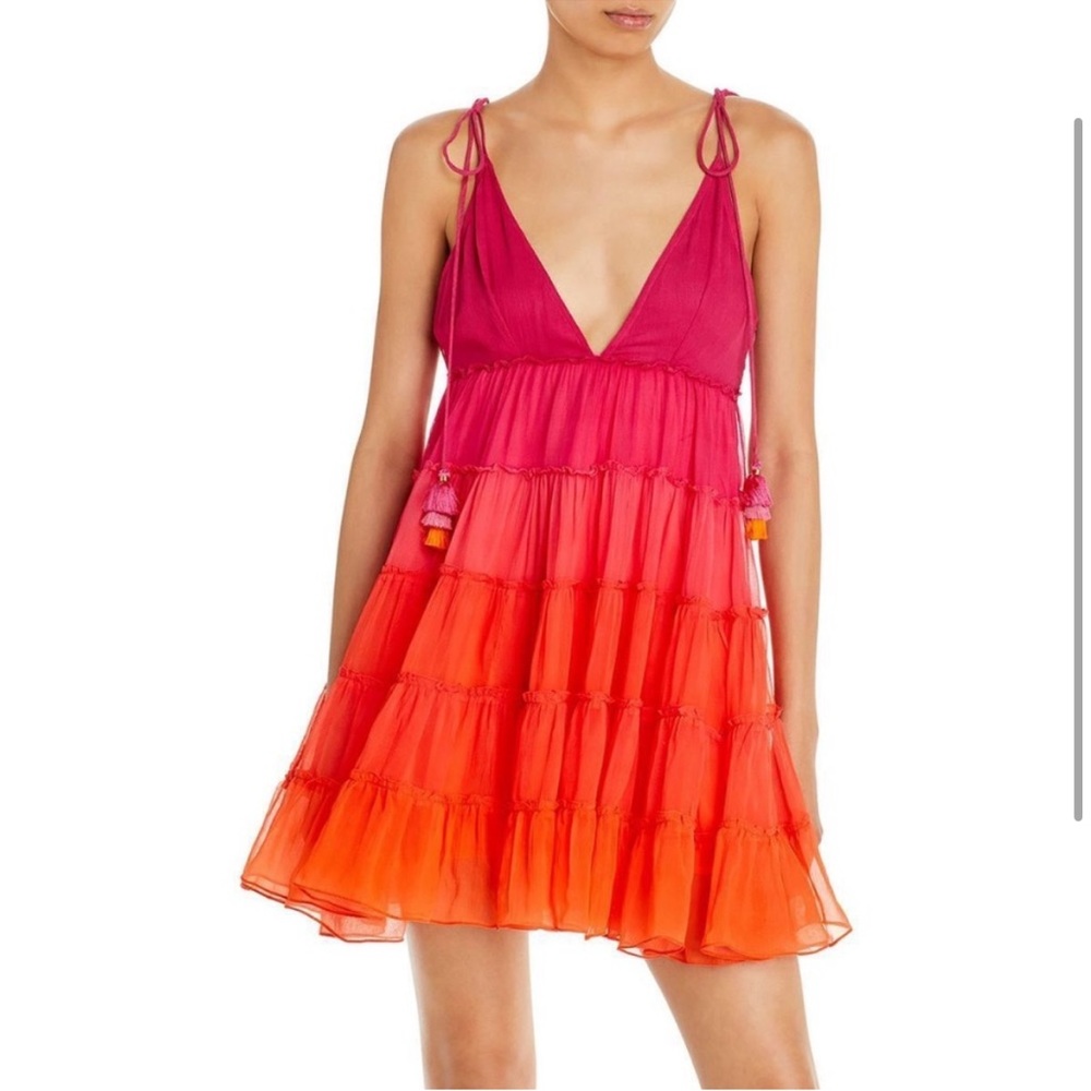 NWT Rococo Sand Skye Short Orange Pink Size P mini dress. - Picture 3 of 5